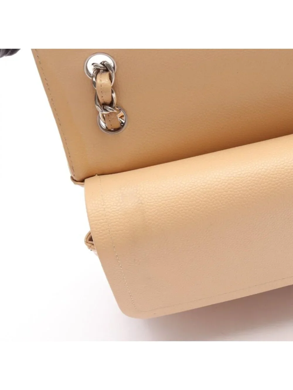 Chanel Shoulder Bag Maxi Quilted 30 Classic Large Double Flap Beige Caviar